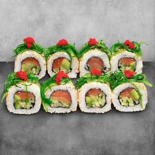 Рол Каліфорнія з лососем та вакаме (265г)