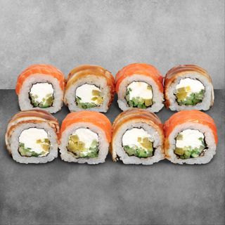 Рол Філадельфія мікс з лососем та вугром (260г)