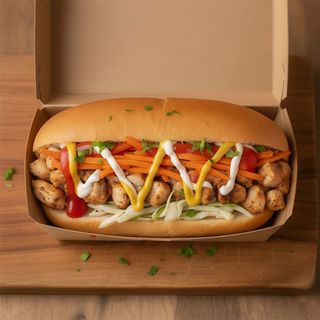 Хот дог базарний з куркою