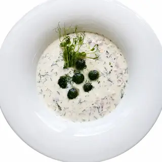 Окрошка з укропним льодом