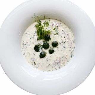 Окрошка з укропним льодом