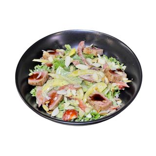 Зелений салат з тунцeм, авокадо и Горіховою заправкою (200г)