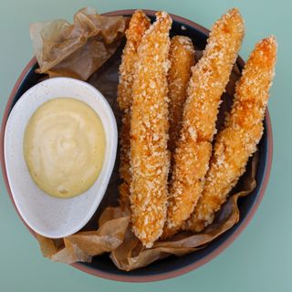 Креветки гриль в панки з соусом світ чилі