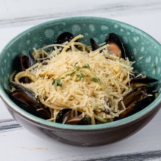 Спагеті з морепродуктами