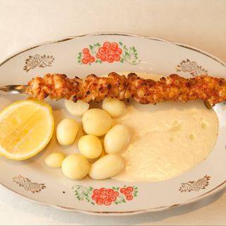 Кебаб з креветок з молодою картоплею (310г)