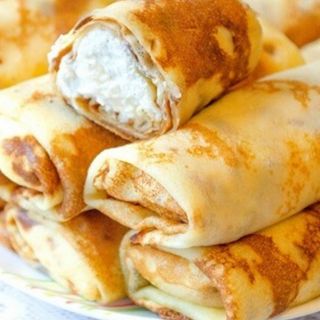 Млинці з солодким  сиром,2шт (150г)