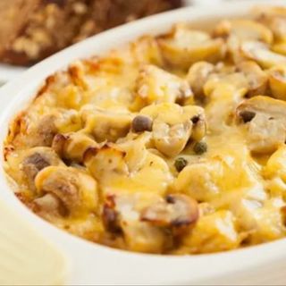 Картопля запечена з куркою та грибами (280г)