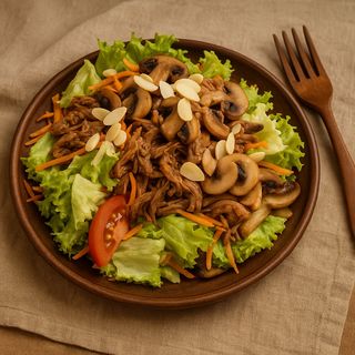 Теплий салат з телятиною та грибами (250г)