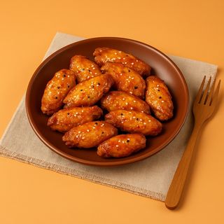 Курячі крильця в медово-гірчичному соусі (330г)