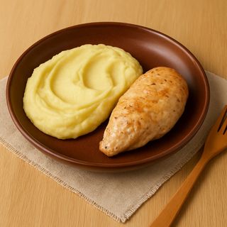 Пюре картопляне зі стегном курячим (380г)