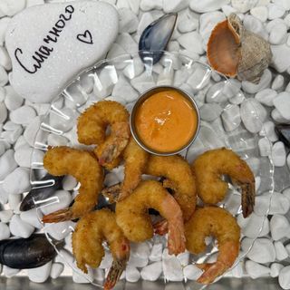 Креветки в хрусткій паніровці з соусом "Айолі-кімчі" (200/50г)