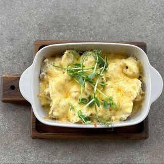 Пельмені з грибною мачанкою