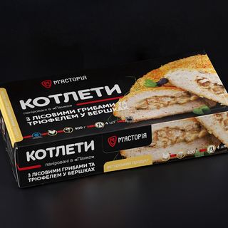 Котлети з грибами у вершках