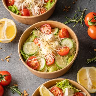 Салат овочевий+Фрі L+Нагетси 6 шт