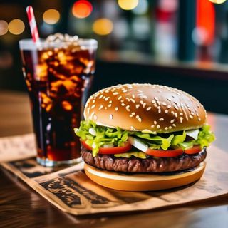 Бургер асорті курячий + coca-cola 0.5