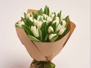 Букет з 31-го білого голландського тюльпану перших сортів