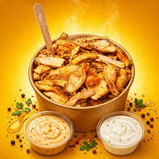 Картопля фрі м'ясом на вибір (400г)