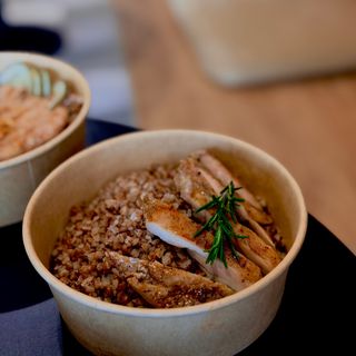 Гречка з індичкою на грилі