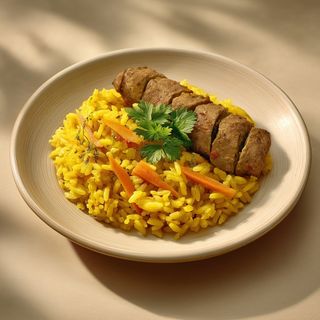 Кебаб з рисом та овочами (350г)