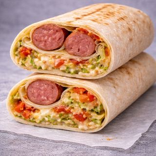 Хот-дог в лаваші з баварською сосискою