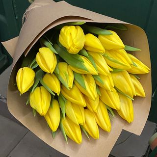 25 жовтих тюльпанів