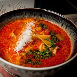 Біскраф з креветкою, індичкою та лісовими грибами (300г)