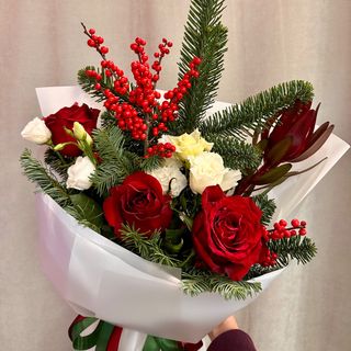 Букет квітів Різдвяний настрій