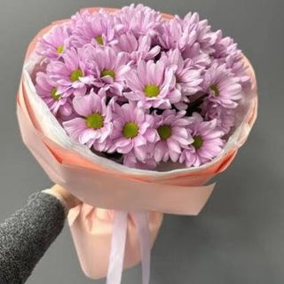 Букет із 5 Хризантем Чік рожеві