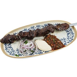 Шашлик з телячої печінки