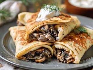 Млинці з куркою та грибами 1 шт (200 г)