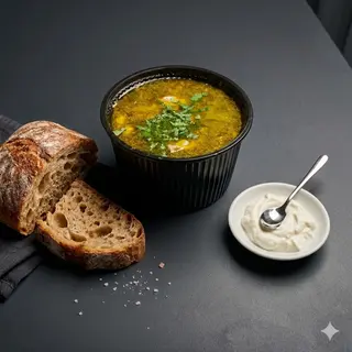 Зелений борщ з куркою