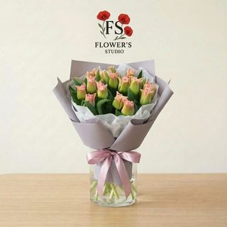 Букет 15шт тюльпанів