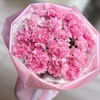 Букет з 21 рожевих діантусів
