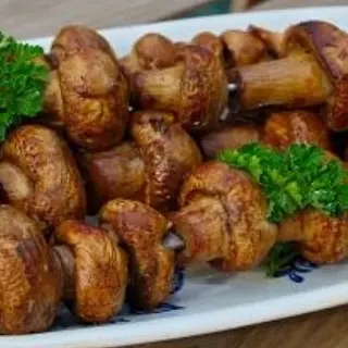 Печериці на мангалі