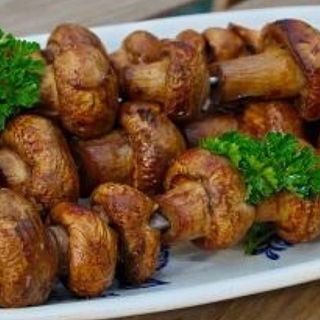 Печериці на мангалі