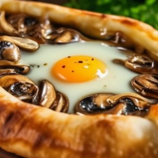 хачапурі з печерицями та сиром