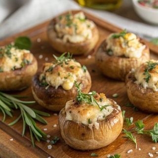 Гриби запечені з моцареллою