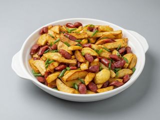 Картопля гриль з мисл. ковбасками/