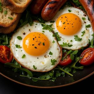 Яєчня з ковбасою