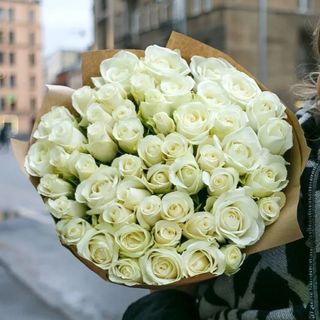 51 біла троянда