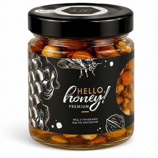 Мед преміум із горіхами (230г)
