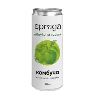 Комбуча яблуко-груша Spraga (330мл)