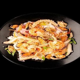 Рис WOK з морепродуктами