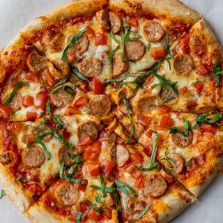Large Chicken Sausage Pizza