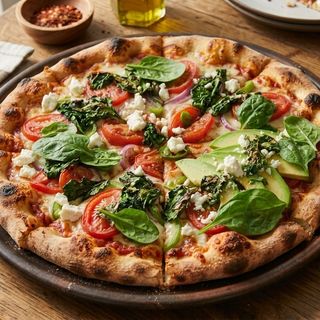 Large Roasted Garlic & Spinach Pizza