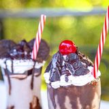 Oreo Cookies milkshake  30,000  Oreo cookies, Vanilla ice cream,  milk, Chocolate syurp