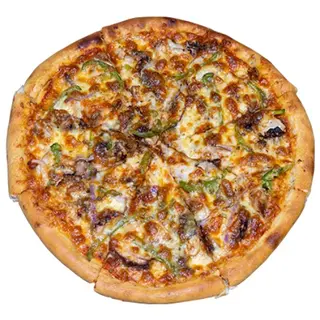 BEEF AND SAUSAGE PIZZA