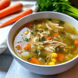 Clear Chicken & Mushroom Soup