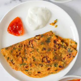 Stuff Paratha With Plain Yoghurt & Pickle
