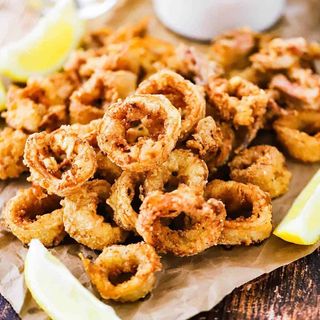 Fried Calamari and Prawns